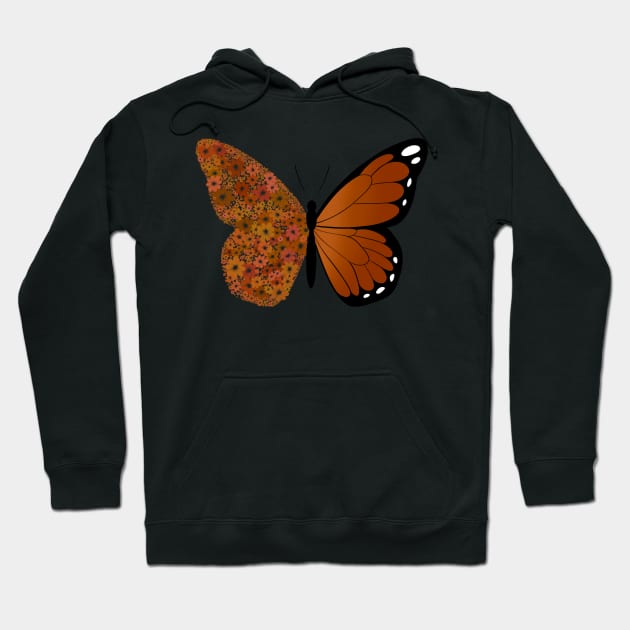 Blooming monarch butterfly Hoodie by mia-alice85